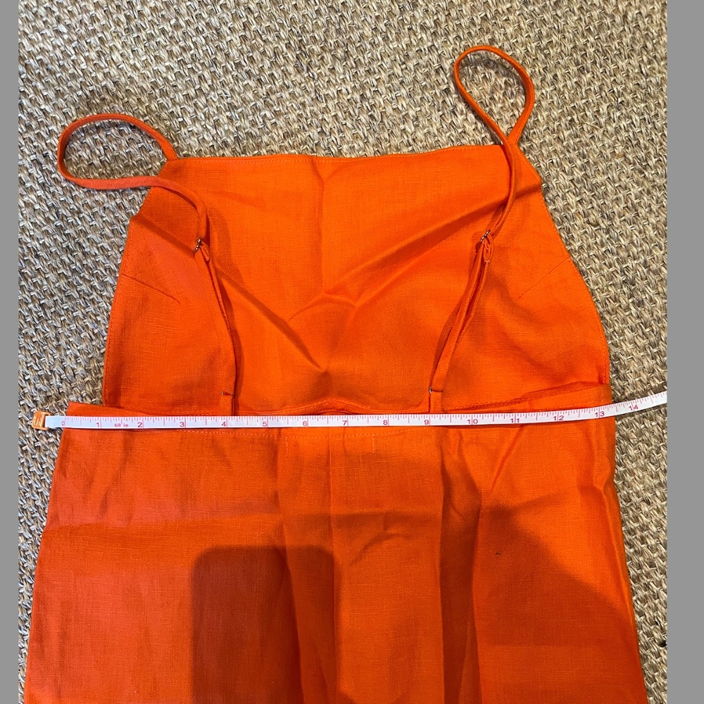 New with one tag Reformation Wiley Dress in Flame - Picture 3 of 5